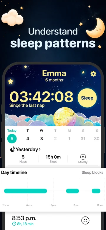 Grow sleep records and daily sleep timeline on iPhone